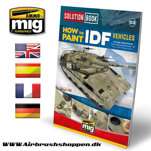 AMIG 6501 SOLUTION BOOK HOW TO PAINT IDF VEHICLES (Multilingual)